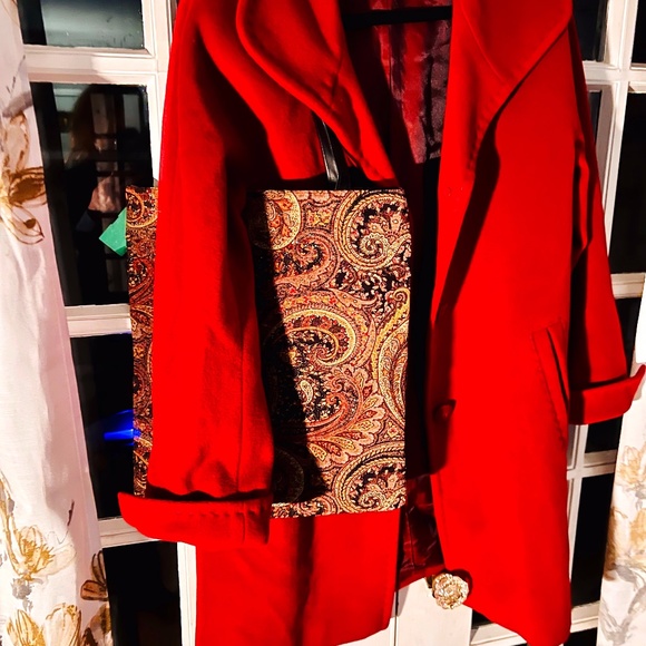 Chico's Velvety Paisley Print Tote Bag - Picture 1 of 5